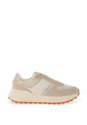 Tommy Jeans Womens Suede Cleated Trainers, Beige image