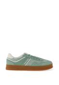 Tommy Jeans Womens The Greenwich Suede Platform Trainers, Green image