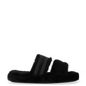 Tommy Hilfiger Faux Fur Slippers, Black image