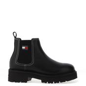 Tommy Jeans Leather Urban Chelsea Boots, Black