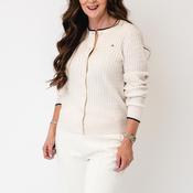 Tommy Hilfiger Knitted Button Front Cardigan, Cream