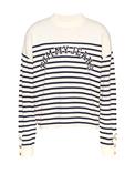Tommy Jeans Striped Knit Jumper, Cream and Navy image