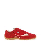 Tommy Jeans Womens Archive ’97 Lite Suede Trainers, Red