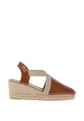Toni Pons Tossa Leather Espadrille Low Wedge Sandals, Brown image