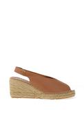 Toni Pons Laila Leather Peep Toe Sling Back Espadrille Sandals, Tan image