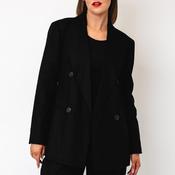 TOPSHOP Isabella Button Closure Blazer, Black image