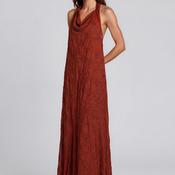 TOPSHOP Nina Broderie Maxi Dress, Brown image