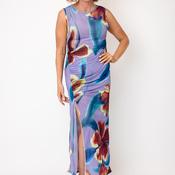 topshop purple floral dress Topshop Mesh Floral Print Midi Dress
