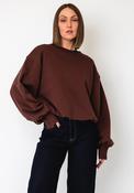 TOPSHOP Bia Bubble Hem Sweatshirt, Wine image