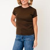 TOPSHOP Everyday Short Sleeve T-Shirt, Chocolate Brown image