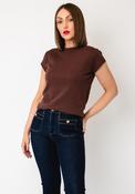 TOPSHOP Everyday Short Sleeve T-Shirt, Brown image