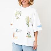 TOPSHOP Liva Graphic Print T-Shirt, White image