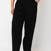 TOPSHOP Bina Barrel Trousers, Black