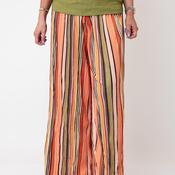 TOPSHOP Striped Marie Tie Wide Leg Trousers, Orange Multi image