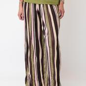 TOPSHOP Striped Marie Tie Wide Leg Trousers, Brown Multi image