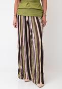 TOPSHOP Striped Marie Tie Wide Leg Trousers, Brown Multi image