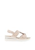 Sprox Wide Fit Faux Reptile Print Sandals, Light Beige image
