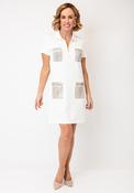 Tricotto Sequin Pocket Mini Dress, Off White image