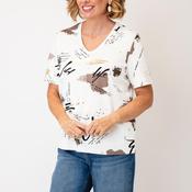 Tricotto Graffiti Print T-Shirt, White Multi image