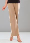 Tricotto Embellished Striped Wide Leg Jogger, Tan image