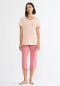 Triumph Palm Tree Capri Pyjama Set, Pink image