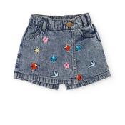 Tuc Tuc Girl Embroidery Denim Skort, Blue image