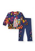 Tuc Tuc Natureland Floral Sweater and Legging Set, Navy image