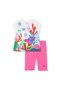 Tuc Tuc Girl Sea Bed Print Tee and Legging Set, White image
