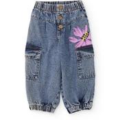 Tuc Tuc Girl Cargo Floral Print Denim Jean, Blue