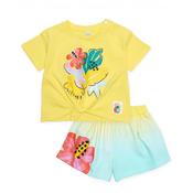 Tuc Tuc Girl Floral Top and Short Set, Yellow