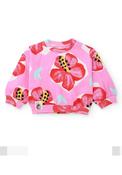 Tuc Tuc Girl Floral Long Sleeve Sweater, Pink image