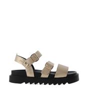 Una Healy Dreams Pebbled Multi Strap Sandals, Gold image