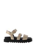 Una Healy Dreams Pebbled Multi Strap Sandals, Gold image