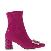 Una Healy Jaded Embellished Broach Heeled Boots, Xtreme Pink in