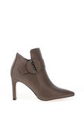 Una Healy Senorita Stud Detail Ankle Strap Heeled Boots, Grey image