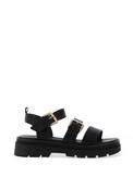 Una Healy Something Multi Strap Buckle Sandals, Black image