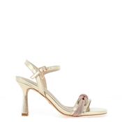 Una Healy Unbelievable Diamante Knot Heeled Sandals, Gold image