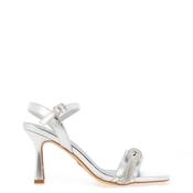 Una Healy Unbelievable Diamante Knot Heeled Sandals, Silver image