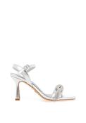 Una Healy Unbelievable Diamante Knot Heeled Sandals, Silver image