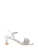 Una Healy Fantasy Bling Multi Strap Mid Heeled Sandals, Silver image