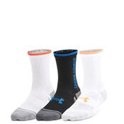 Under Armour Boys Performance Tech 3 Pack Crew Socks, Multi