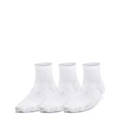 Under Armour Kids Essential 3 Pack Quarter Socks, White image