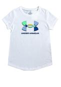 Under Armour Girls Colourblock Short Sleeve Tee, White image