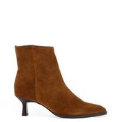 Unisa Lomas Nubuck Leather Kitten Heeled Ankle boots, Tan