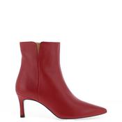 Unisa Loroya Smooth Leather Kitten Heeled Boots, Red