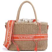 Valentino Boho Woven Shopper Bag, Orange