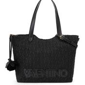 Valentino Courmayeur Woven Summer Tote Bag, Black image