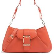 Valentino Cassandra Buckle Gathered Shoulder Bag, Orange image