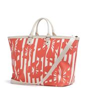 Valentino Kore Floral Stripe Large Shopper Bag, Orange image
