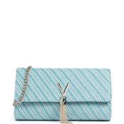 Valentino Divina Summer Woven Clutch Bag, Blue image